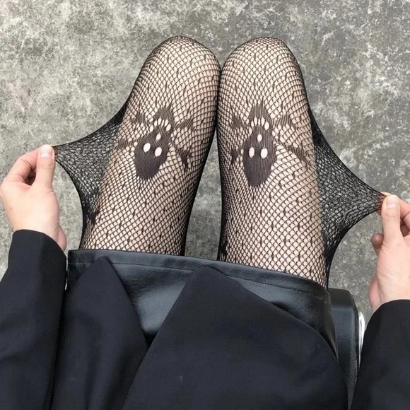 Graphic Diamond Fishnet Sheer Soft Nylon Women’s Pantyhose Stretchy Black Tights - Picture 14 of 17